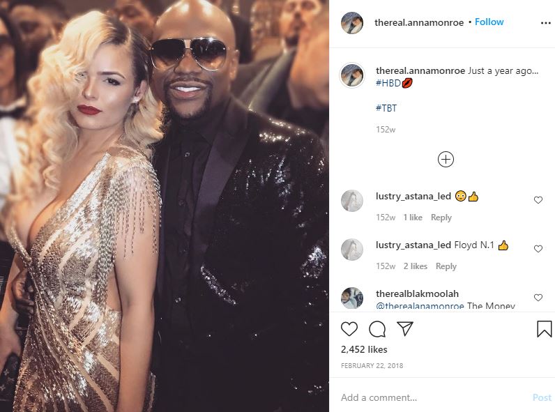 Anna Monroe with Floyd Mayweather