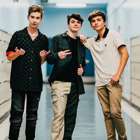 Ayden Mekus with his friends