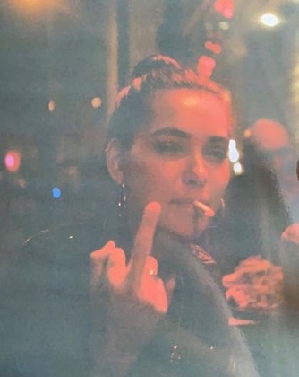 Caitlin Burles loves smoking
