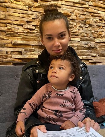 Caitlin Burles with her nephew