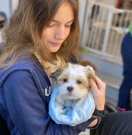 Florence Hunt Wiki, Height, Age, Net worth, Family, Biography & More 13 Florence Hunt with her pet dog