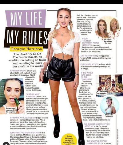 Georgia Harrison's interview was published in Magazine