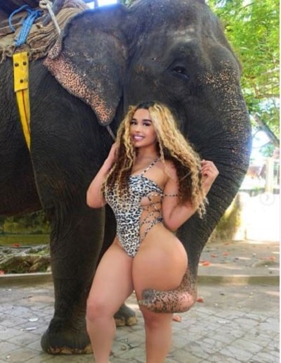 Giselle Lynette: Wiki, Height, Age, Boyfriend, Family, Biography & More 13 Giselle Lynette poses with her favorite animal, an Elephant, in Bali, Thailand