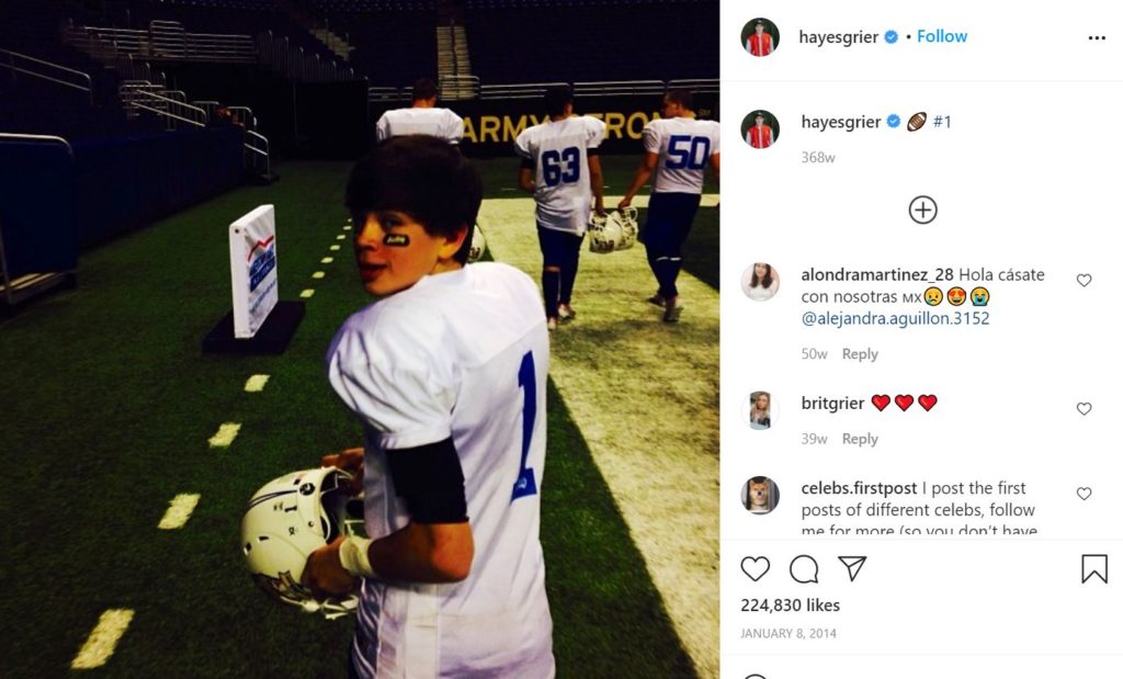 Hayes Grier: Age, Height, Girlfriend, Net worth, Family, Biography & More 20 Hayes Grier Instagram debut post