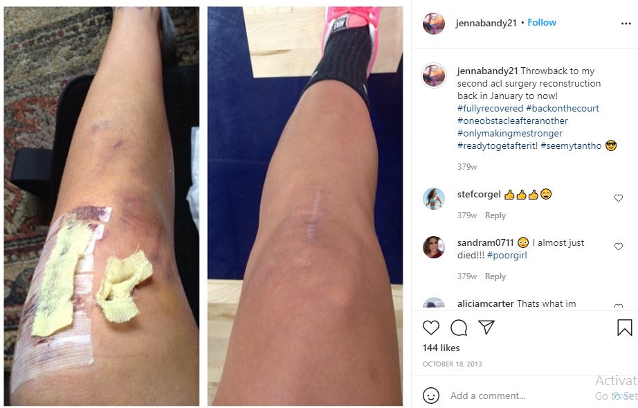 Jenna Bandy's knee injury