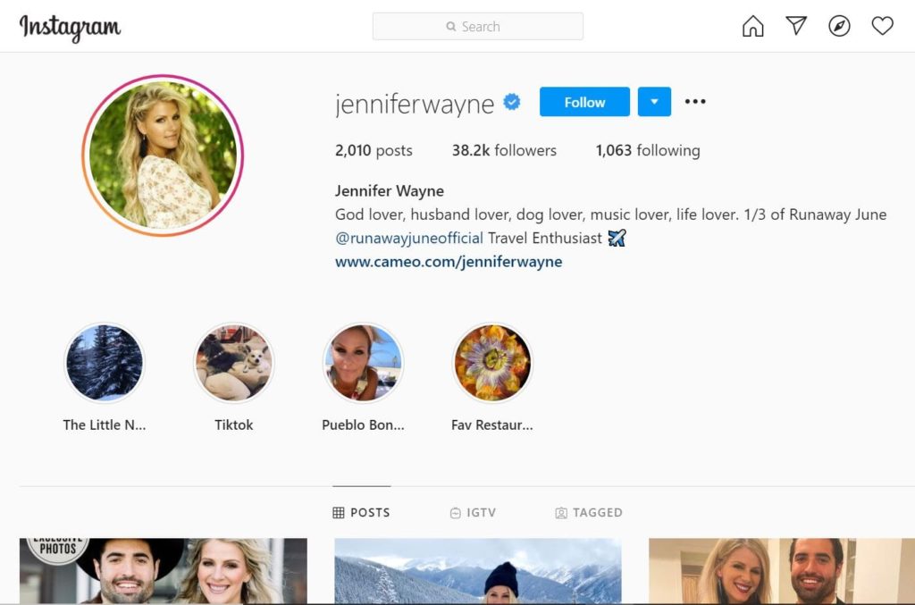Jennifer Wayne Wiki, Height, Age, Husband, Net worth, Biography & More 10 Jennifer Wayne Instagram account