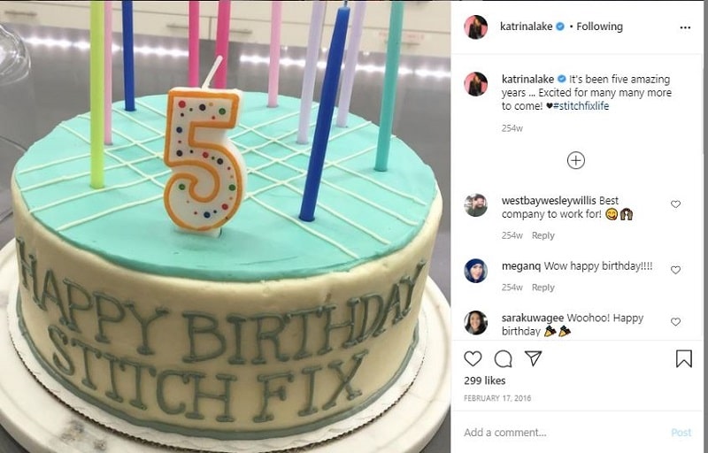 John Clifford's wife Katrina Lake celebrated 5 years of her company.