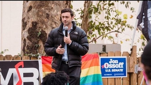 Jon Ossoff Height, Weight, Age, Wife, Net worth, Family, Biography & More 9 Jon Ossoff during his election campaign in 2020.