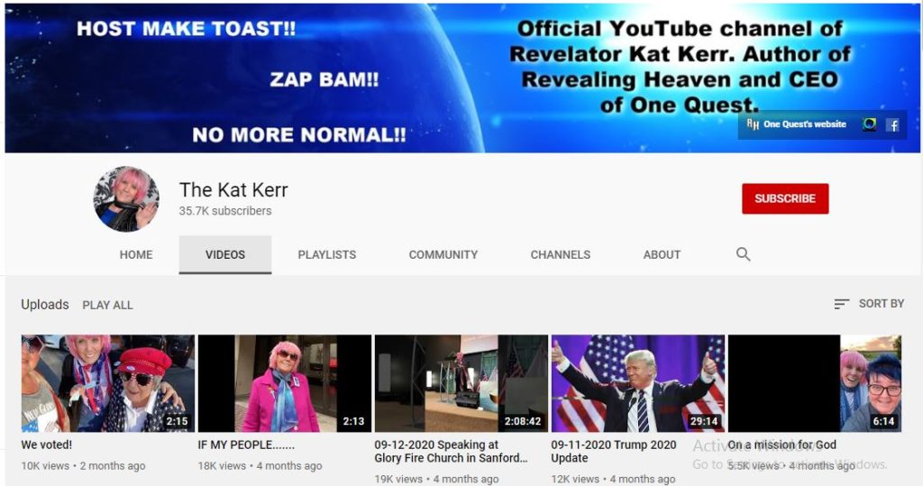 Kat Kerr Wiki, Age, Husband, Net worth, Family, Books, Biography & More 14 Kat Kerr's Youtube channel