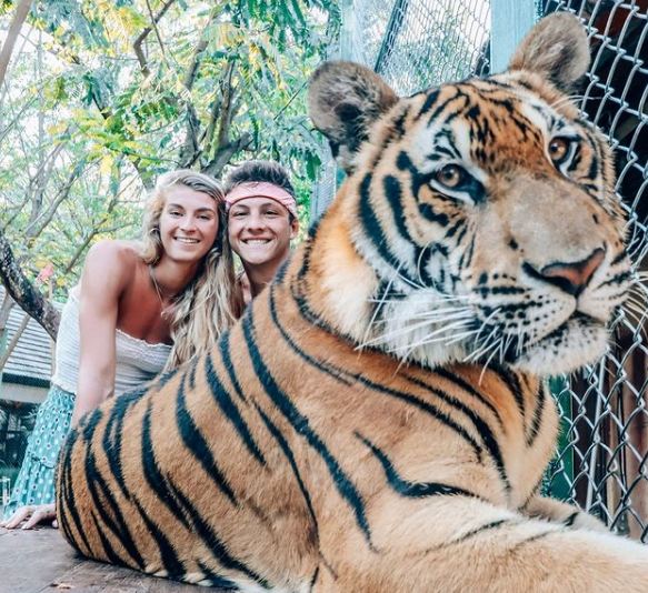 Katie Betzing: Age, Height, Boyfriend, Net worth, Biography & More 13 Katie Betzing and her fiance spent a day with her Tiger in Thailand