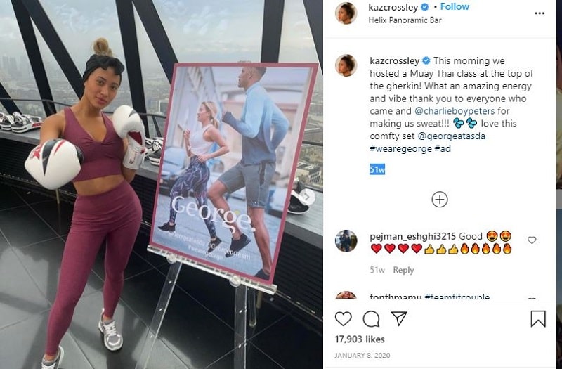 Kaz Crossley Wiki, Height, Age, Boyfriend, Net worth, Biography & More 3 Kaz Crossley hosted Muay Thai classes