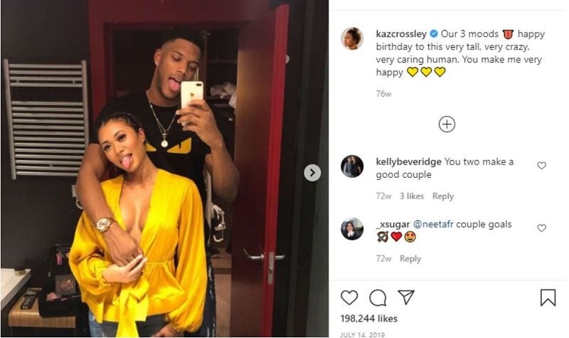Kaz Crossley Wiki, Height, Age, Boyfriend, Net worth, Biography & More 8 Kaz Crossley with ex- boyfriend Theo Campbell