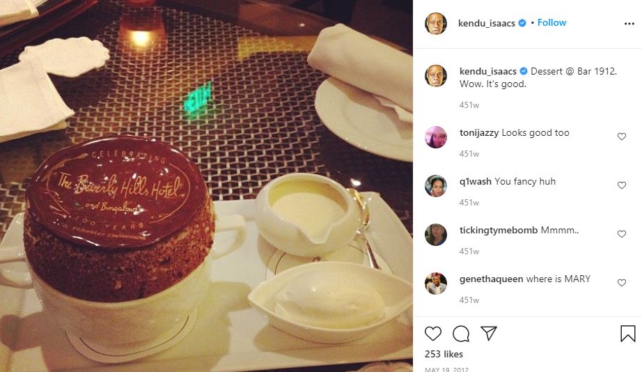 Kendu Isaacs loves deserts