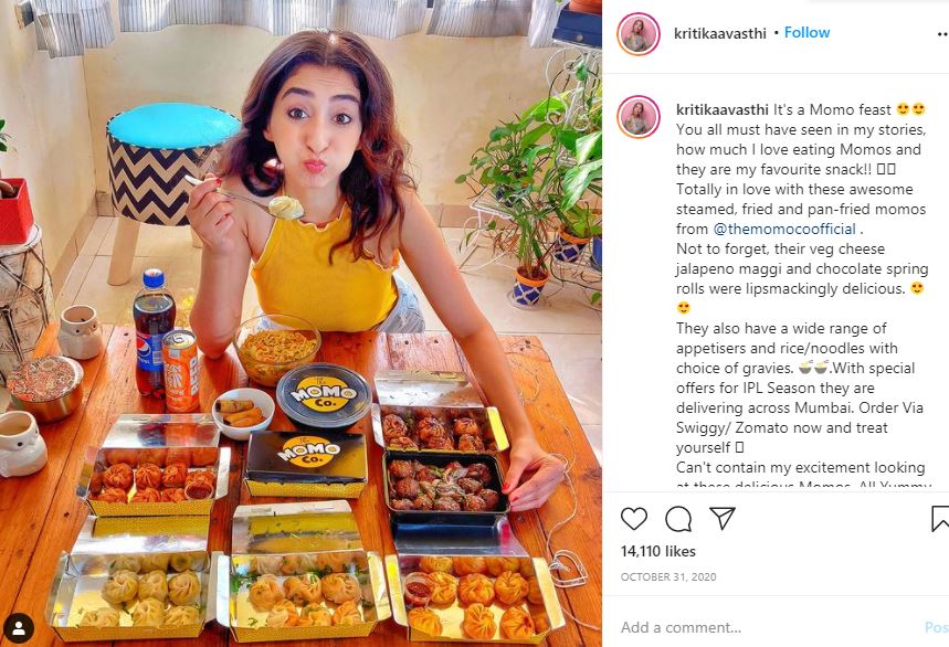Kritika Avasthi Wiki, Height, Age, Husband, Net worth, Biography & More 14 Kritika's love for momos is undeniable
