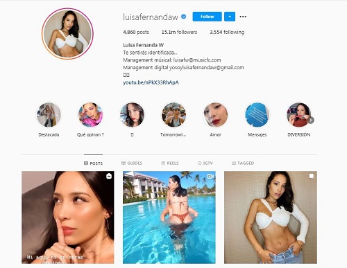 Luisa Fernanda W Wiki, Height, Age, Husband, Net worth, Biography & More 11 Luisa Fernanda W's Instagram Account