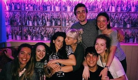 Marisa Abela enjoying party with friends
