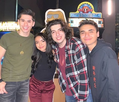 Nick Wolfhard with his close friends and family members