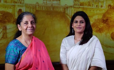 Palki Sharma Upadhyay with Nirmala Shitaraman