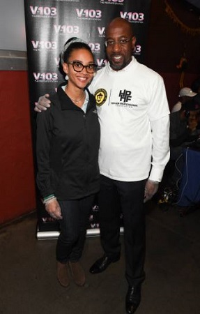 Raphael Warnock and Ouleye Ndoye