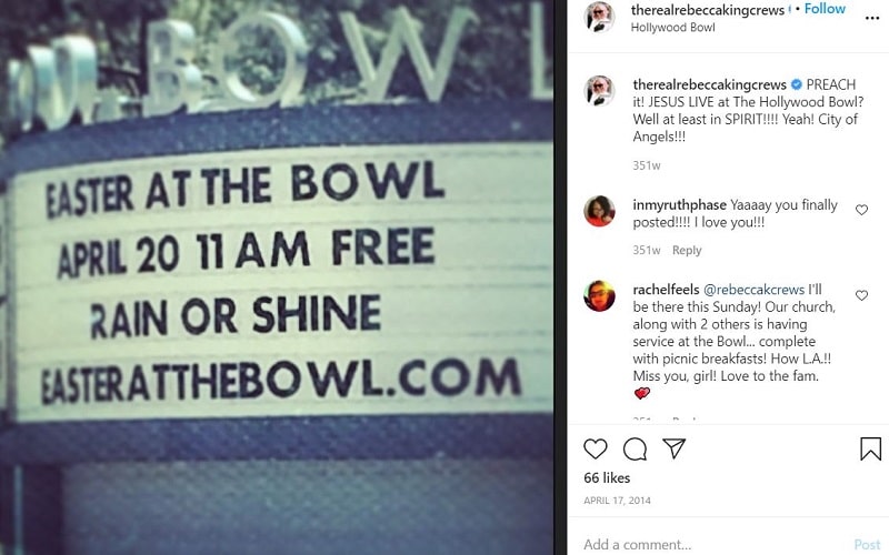Rebecca King-Crews' debut Instagram Post