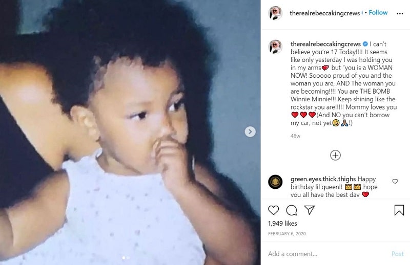 Rebecca King-Crews paid a tribute to her daughter