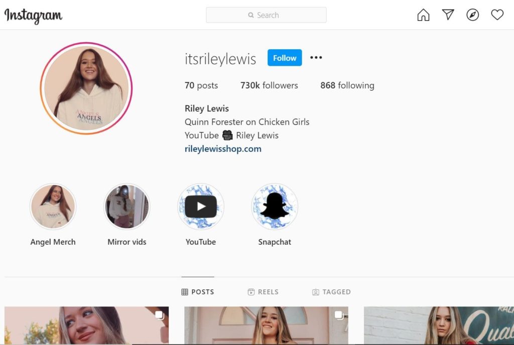 Riley Lewis: Biography, Height, Age, Net worth, Boyfriend, Family & More 11 Riley Lewis Instagram account