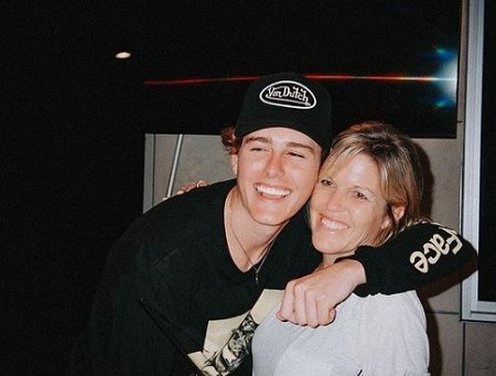 Ryland Storms with his mother