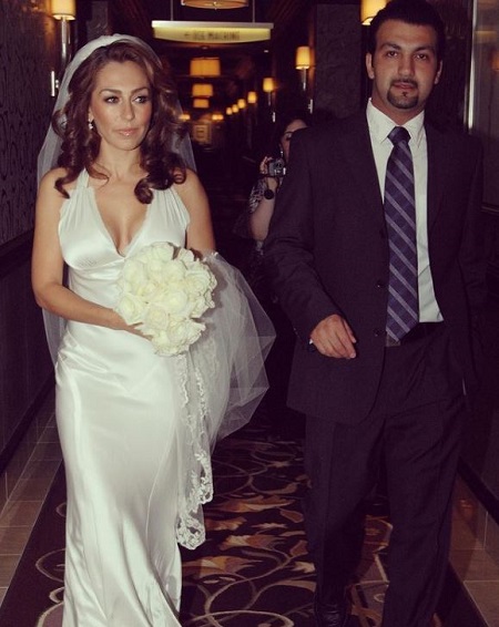 Shally Zomorodi with her husband Brucie on their wedding day