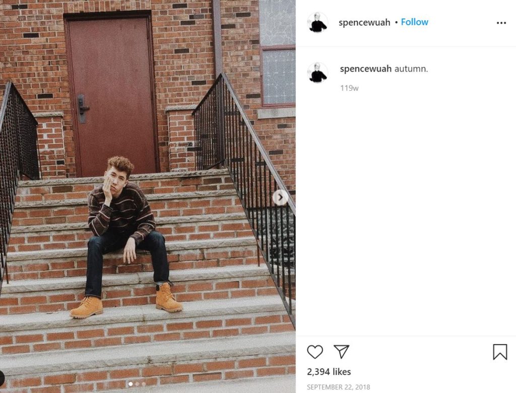 Spencewuah Instagram debut post