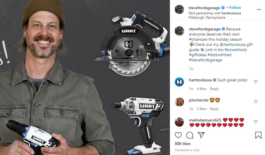 Steve Ford Wiki, Age, Wife, Net worth, Height, Family, Biography & More 23 Steve Ford promoting HART tools