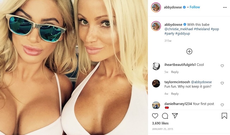 Abby Dowse Instagram debut post