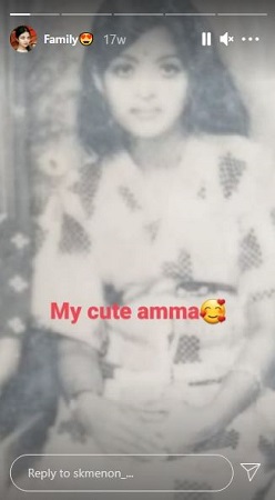 Soorya Menon Wiki, Height, Age, Husband, Caste, Family, Biography & More 4 An old photo of Soorya J Menon mother