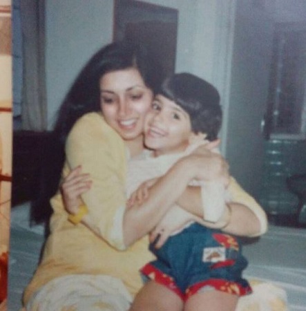 An old picture of Sunaina Rekhi with her mother