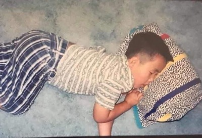 Asian Andy old picture while sleeping