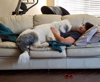 Asian Andy with his pet