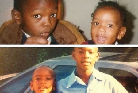 Childhood photos of Jordan Duvigneau with his brother Gren Lucia