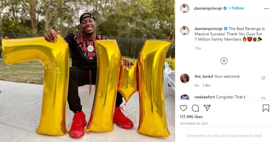 Damien Prince Wiki, Height, Age, Wife, Net worth, Family, Biography & More 20 Damien Prince Youtube channel crossed 7 million subscribers