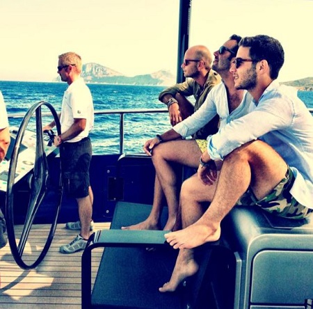 Gil Ofer enjoying holidays with his friends