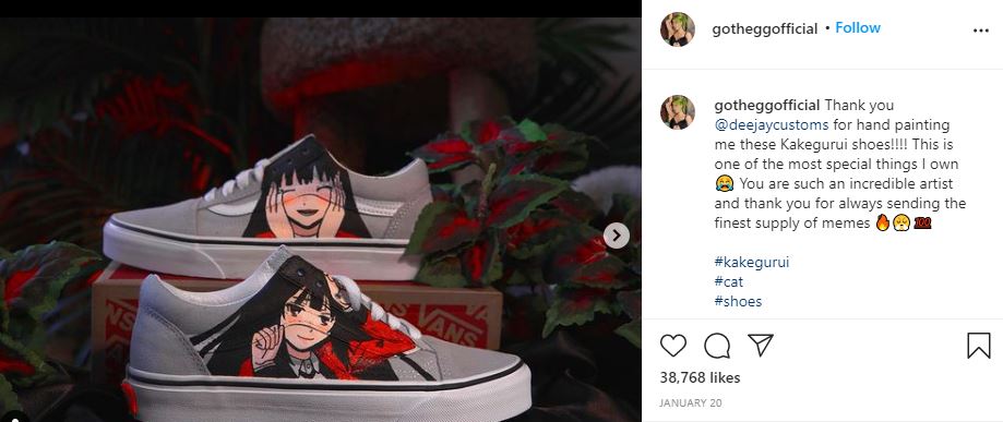 Goth Egg (Tiktok Star) Wiki, Age, Height, Boyfriend, Net worth, Biography & More 14 Goth Egg loves Kakegurui's animated characters