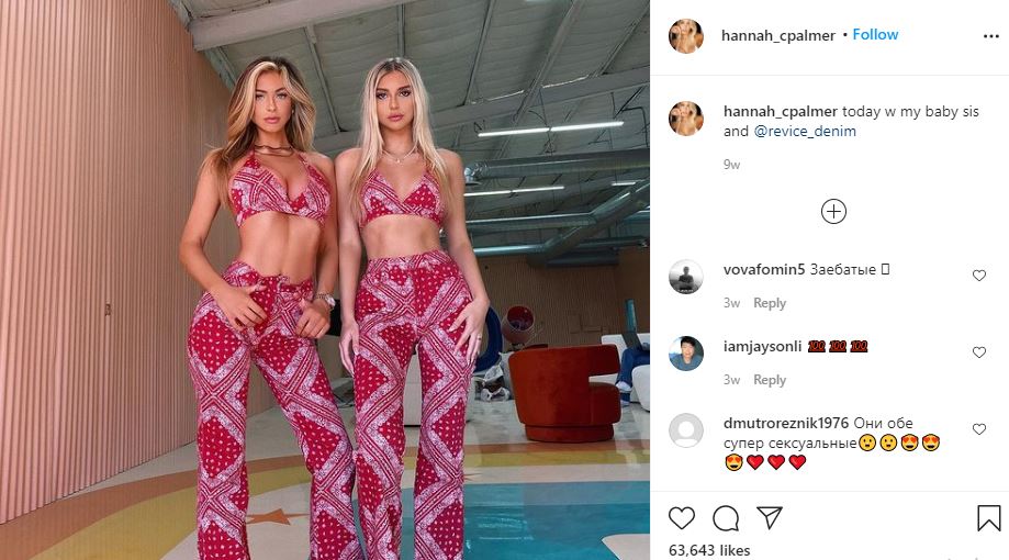 Hannah Palmer with her sister