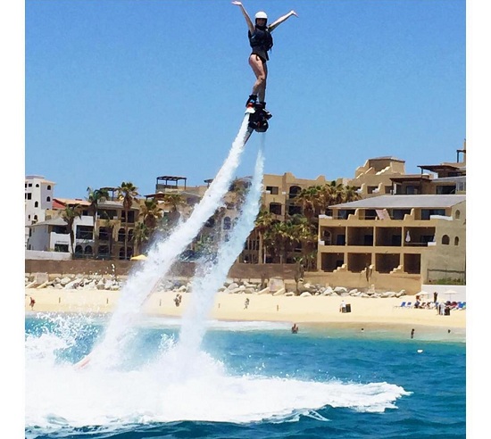 Jessica Bartlett went for flyboarding