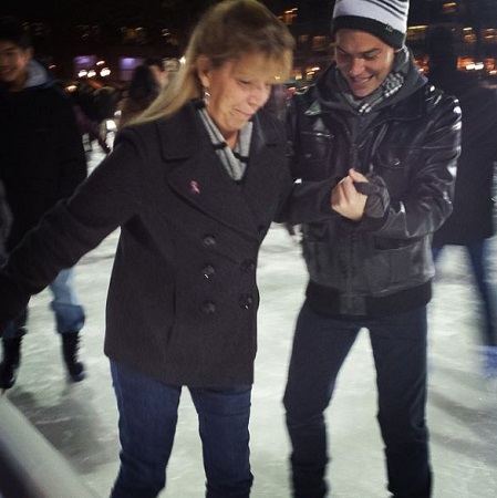 Jimi Stanton: Wiki, Height, Age, Girlfriend, Net worth, Biography & More 6 Jimi Stanton teaching ice skating to his Mother