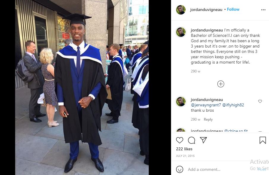 Jordan Duvigneau graduated