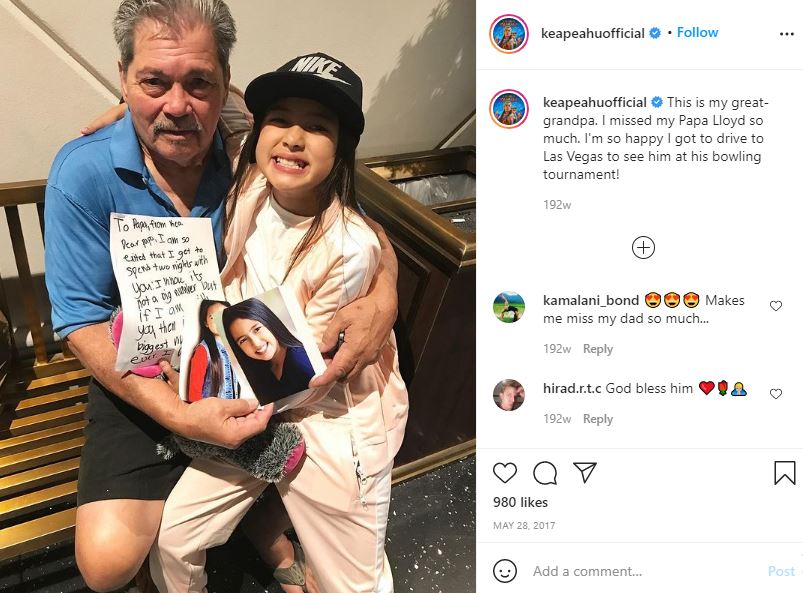Kea Peahu with her great grandpa