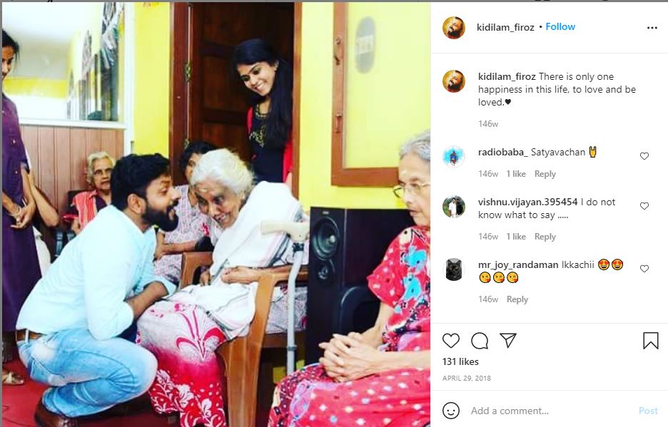 Kidilam Firoz (RJ) Wiki, Age, Wife, Caste, Family, Net worth, Biography & More 10 Kidilam Firoz spending time at an old age home