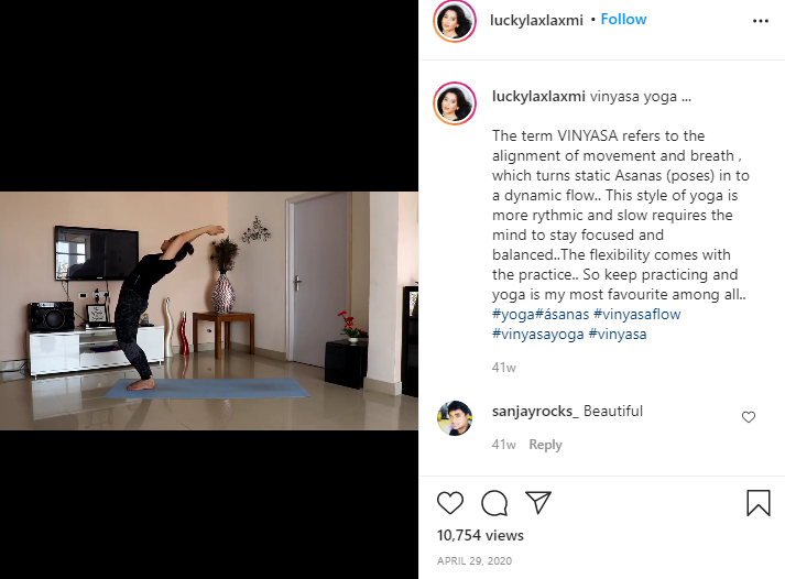 Lakshmi Vasudevan: Wiki, Age, Husband, Family, Movies, Height, Biography & More 11 Lakshmi Vasudevan teaches yoga
