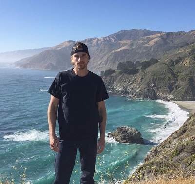 Luke Gulbranson at favourite place Big Sur