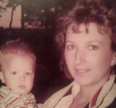 Luke Gulbranson childhood picture with his mother
