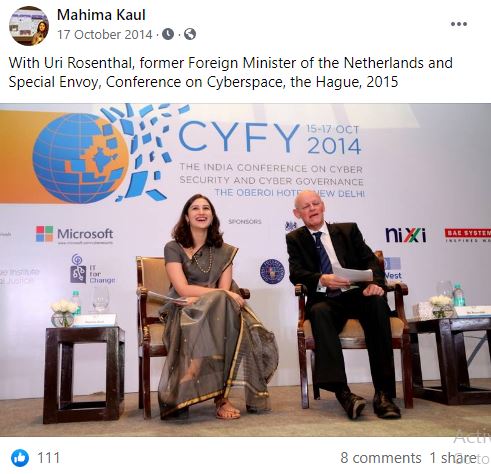 Mahima Kaul: Wiki, Age, Husband, Education, Salary, Family, Biography & More 15 Mahima Kaul during a meeting with Netherland’s foriegn minister
