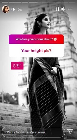 Manasa Varanasi: Wiki, Age, Height, Boyfriend, Family, Net worth, Biography & More 9 Manasa Varanasi's heght